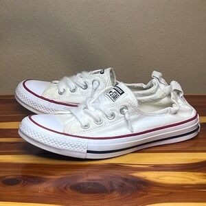 Converse Womens 7.5 All Star Shoreline White Casual Slip On Shoe Sneakers White